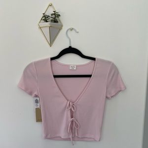 Aritzia tie-front top